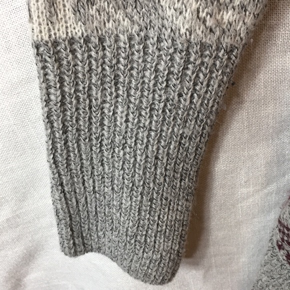 Elodie Mohair Blend Geometric Tribal Pattern Open Cardigan Sweater - Picture 3 of 11